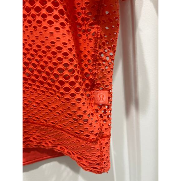 Lululemon Sweat Your Heart Out Short Sleeve in Hot Sunset Sz 6 - Picture 4 of 7